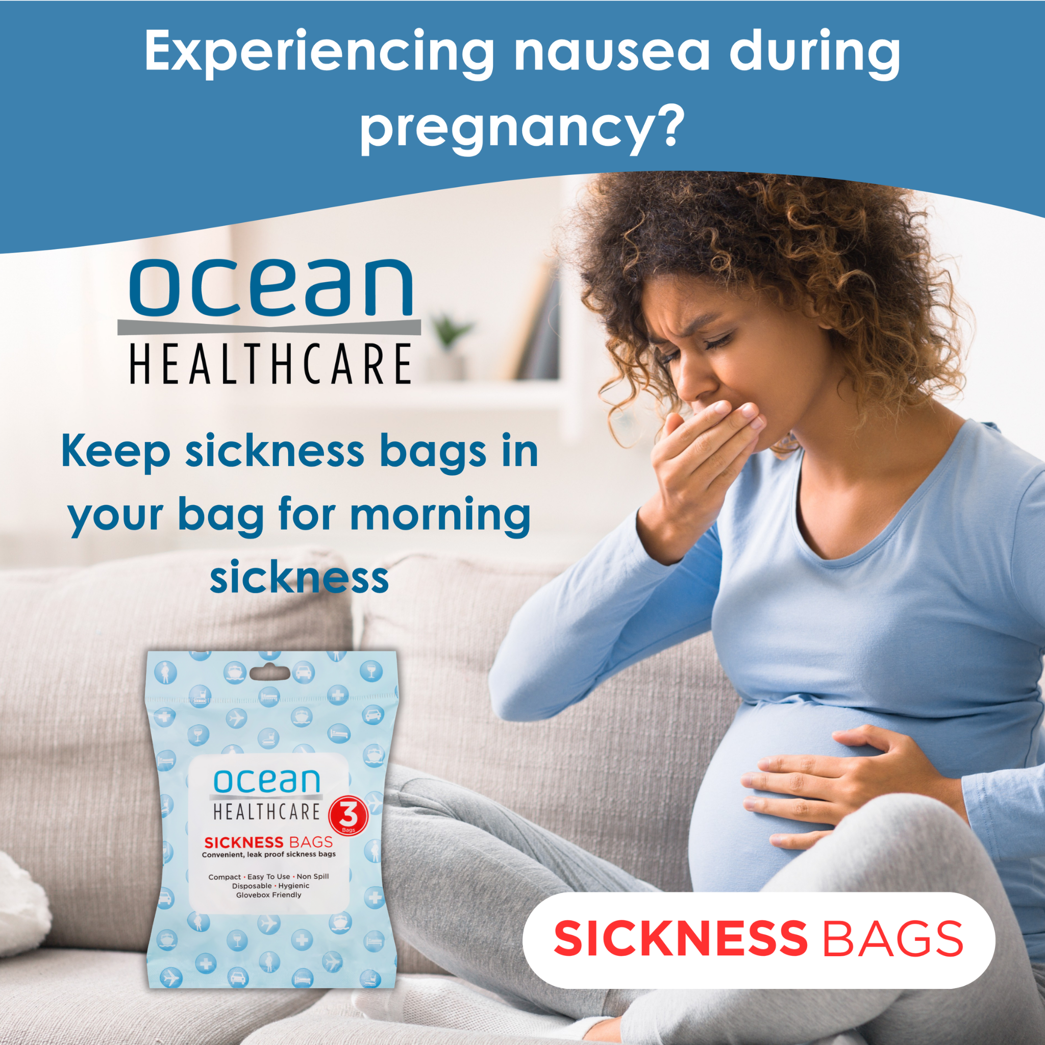 Ocean Healthcare Travel/Portable Sickness Bags