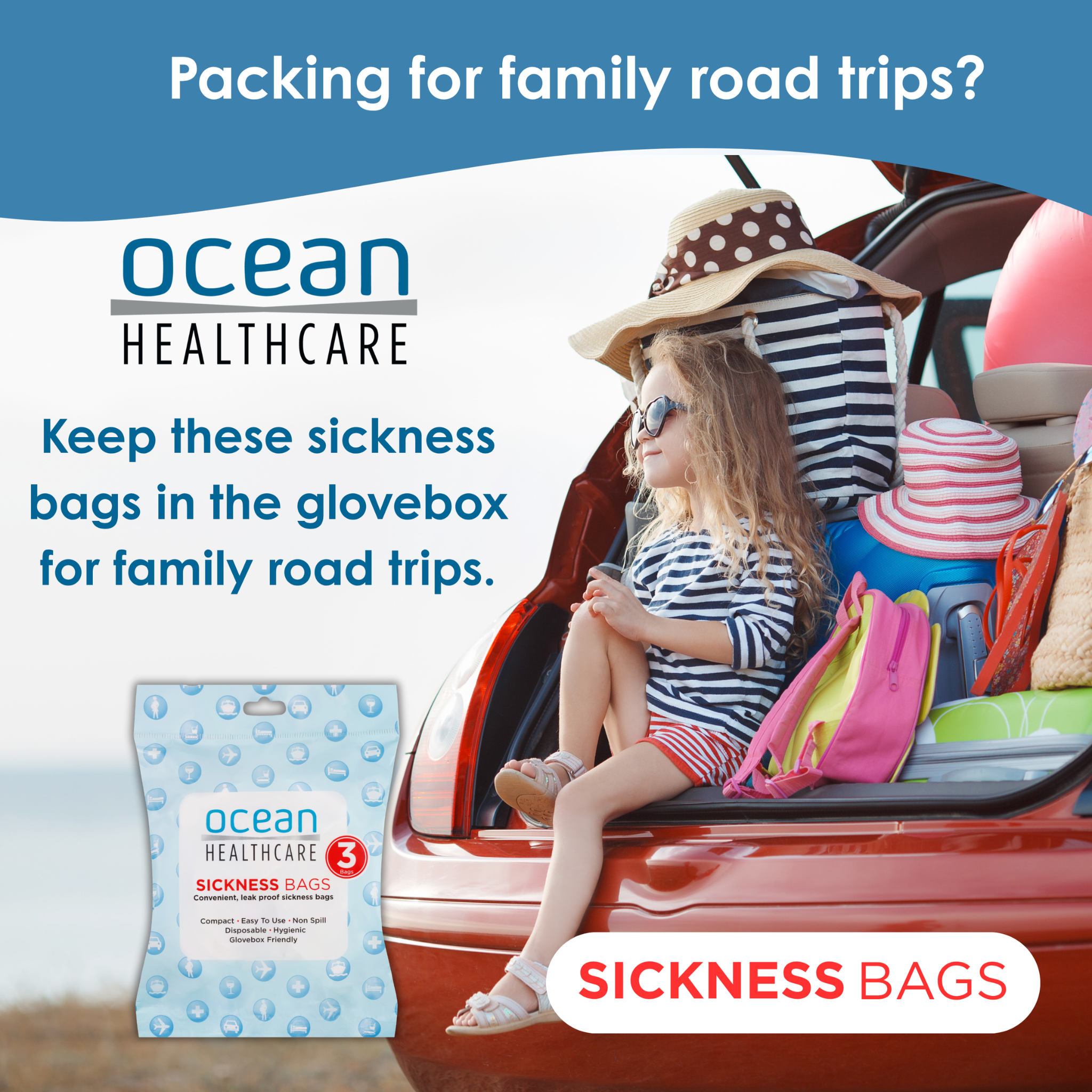 Ocean Healthcare Travel/Portable Sickness Bags