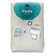 Abena Pants Special M/L2 Green pull-up incontinence pants with 1700ml absorbency for hip sizes 80-135cm.