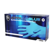 Apollo Blue Nitrile Examination Gloves Medium / 10 Boxes Per Carton