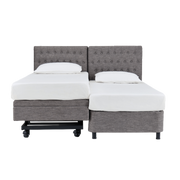 Aspire ComfiMotion Fixed Companion Bed in Portobello Grey, long single size, designed for comfort and modern bedroom style.
