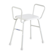 Aspire Shower Stool with Padded Seat Steel