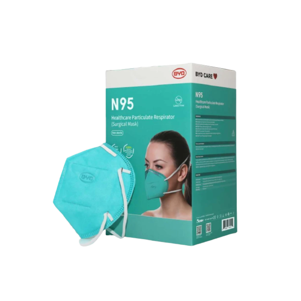 BYD CARE NIOSH Flat Fold Particulate Respirator Headloops 20's