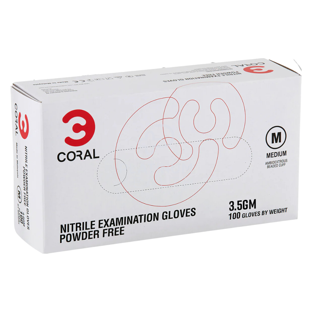 Coral Healthcare Nitrile gloves 3.5gm - Past Expiry