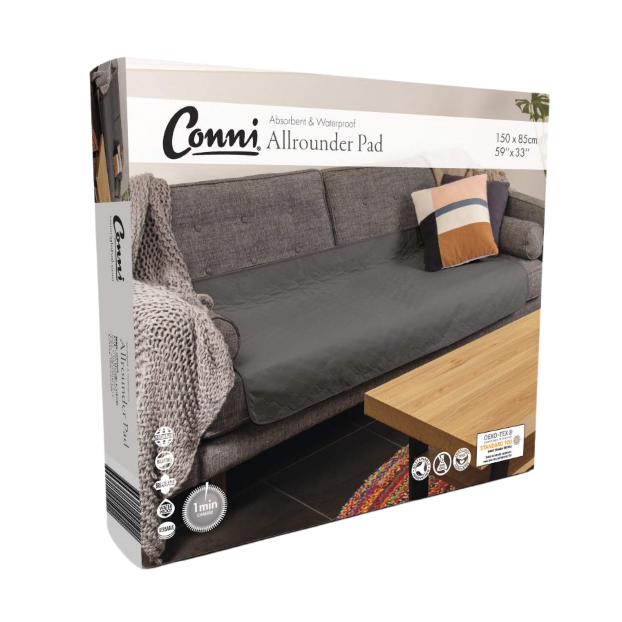 Conni Allrounder Pad Charcoal Chair Pads
