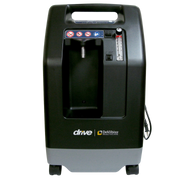 Front view of Drive DeVilbiss Oxygen Concentrator, a portable medical device designed to deliver continuous oxygen therapy for patients with respiratory conditions.

