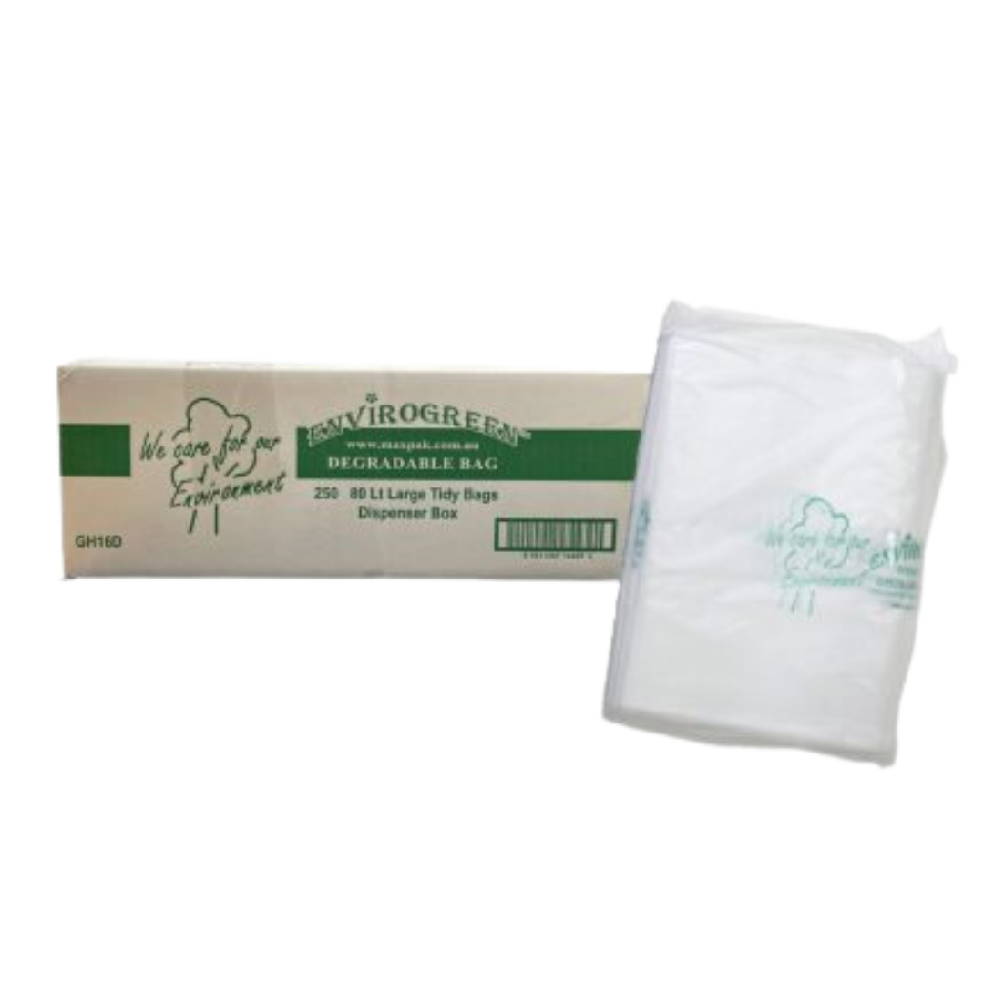 Envirogreen Degradable Bags 80L (90 X 76Cm) / 25 Units Per Pack Bin Liners