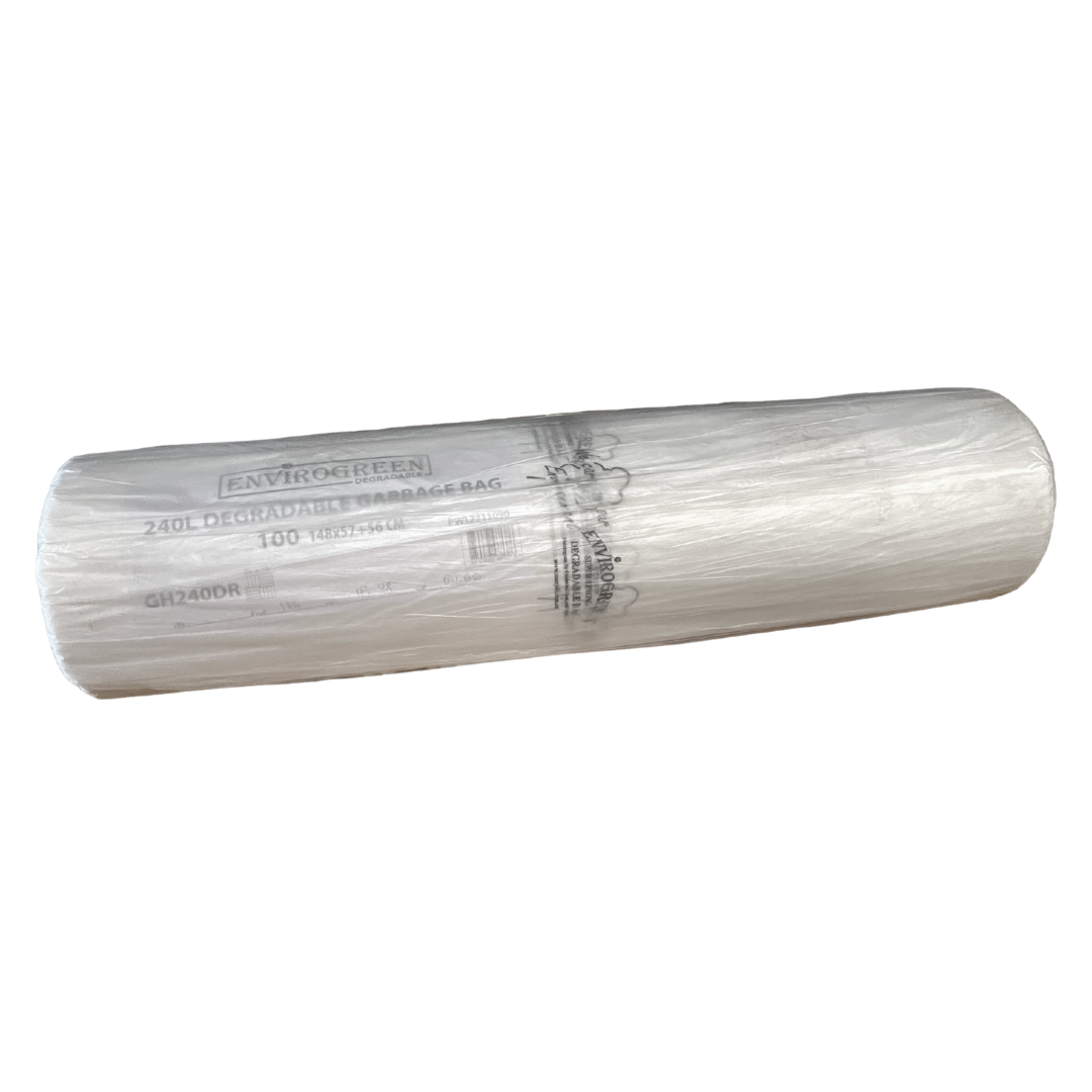 Envirogreen 240L Degradable Roll 148 X 113Cm 100 Units Per Bin Liners