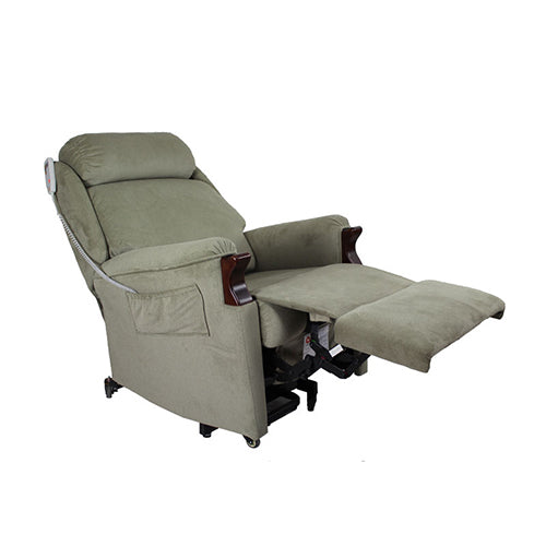 Oscar Hudson Lift Recliner Chair - Heat & Motion reclined, side view