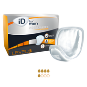 iD Pouch for Men Level 3, 250 x 180mm with 653ml capacity, offering discreet, high‑absorbency protection for moderate urinary leakage and daily continence care.