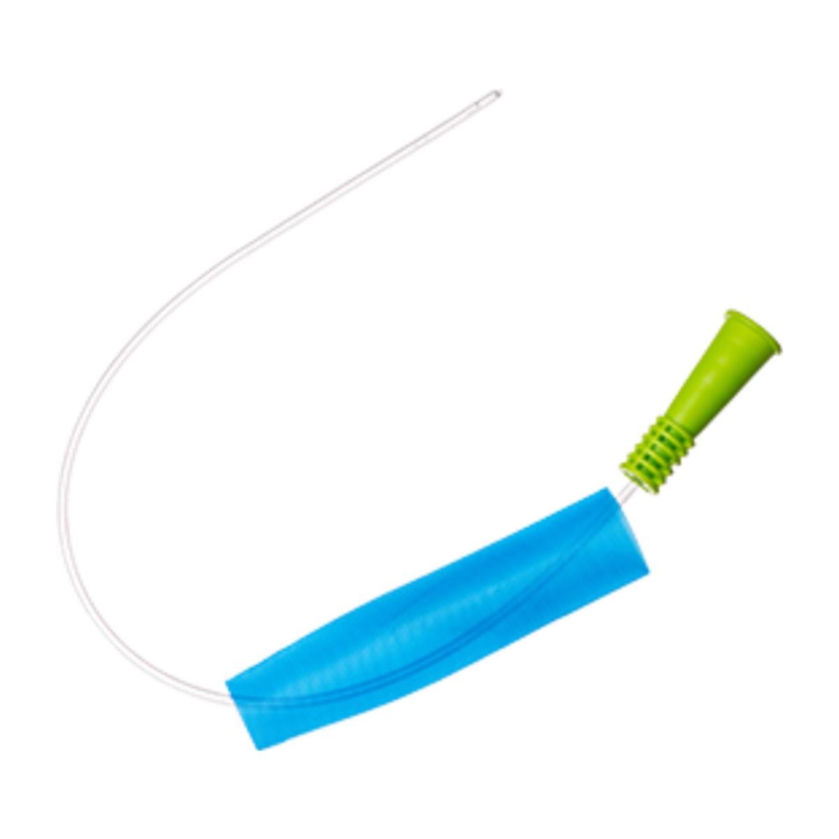 m|devices Standard Nelaton Catheter Paediatric 30cm 6Fr, light green connector with blue holding sleeve