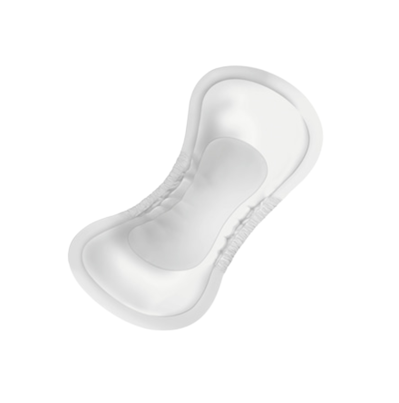An open MoliCare Premium Lady Pad 5 Drops showing the anatomical shape, blue leak-protection borders, and soft side barriers for nighttime security.