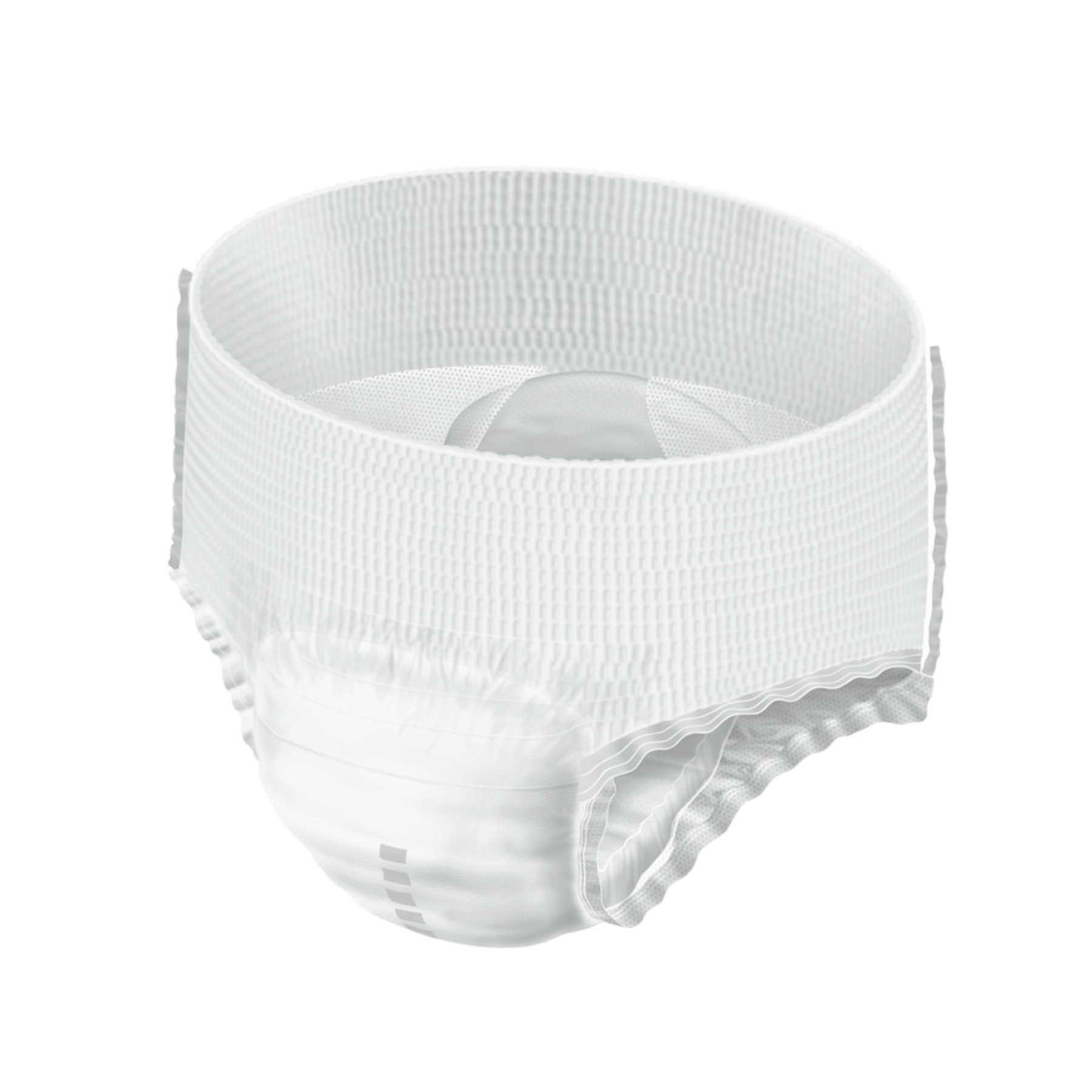 A single white MoliCare Premium Mobile pull-up incontinence underwear showing the elasticated waistband and leg cuffs.