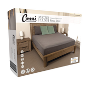 Conni Micro-Plush King Single Waterproof Fitted Sheet Charcoal Bedding