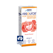 Nestlé Resource Fruit Flavoured Beverage Peach Flavour 237mL carton with Made in Australia label

