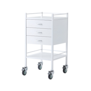 Powder Coated Trolley Three Drawer Medical Carts & Trolleys