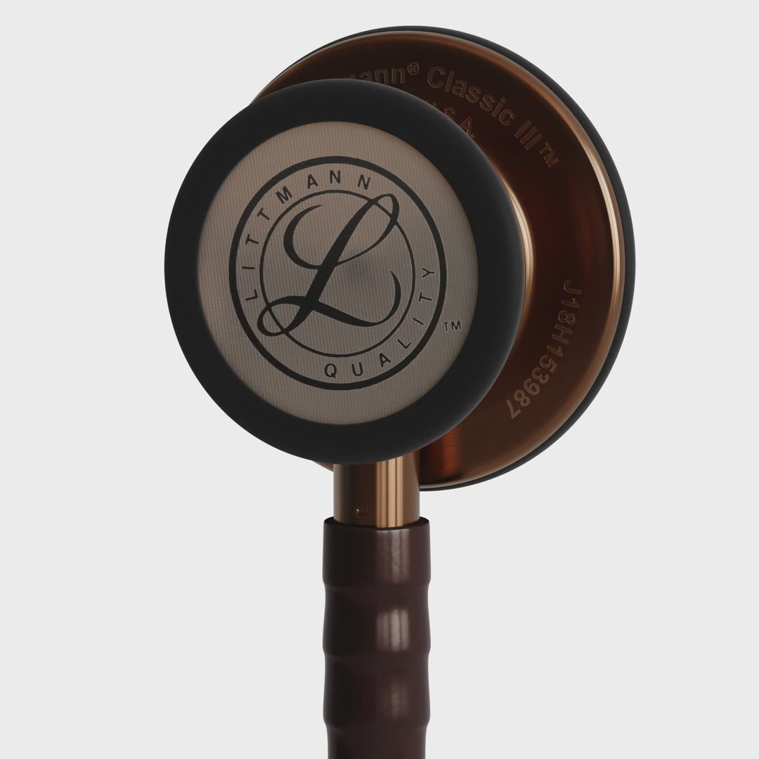 Load video: 3M Littmann Stethoscope Classic III Chocolate Copper