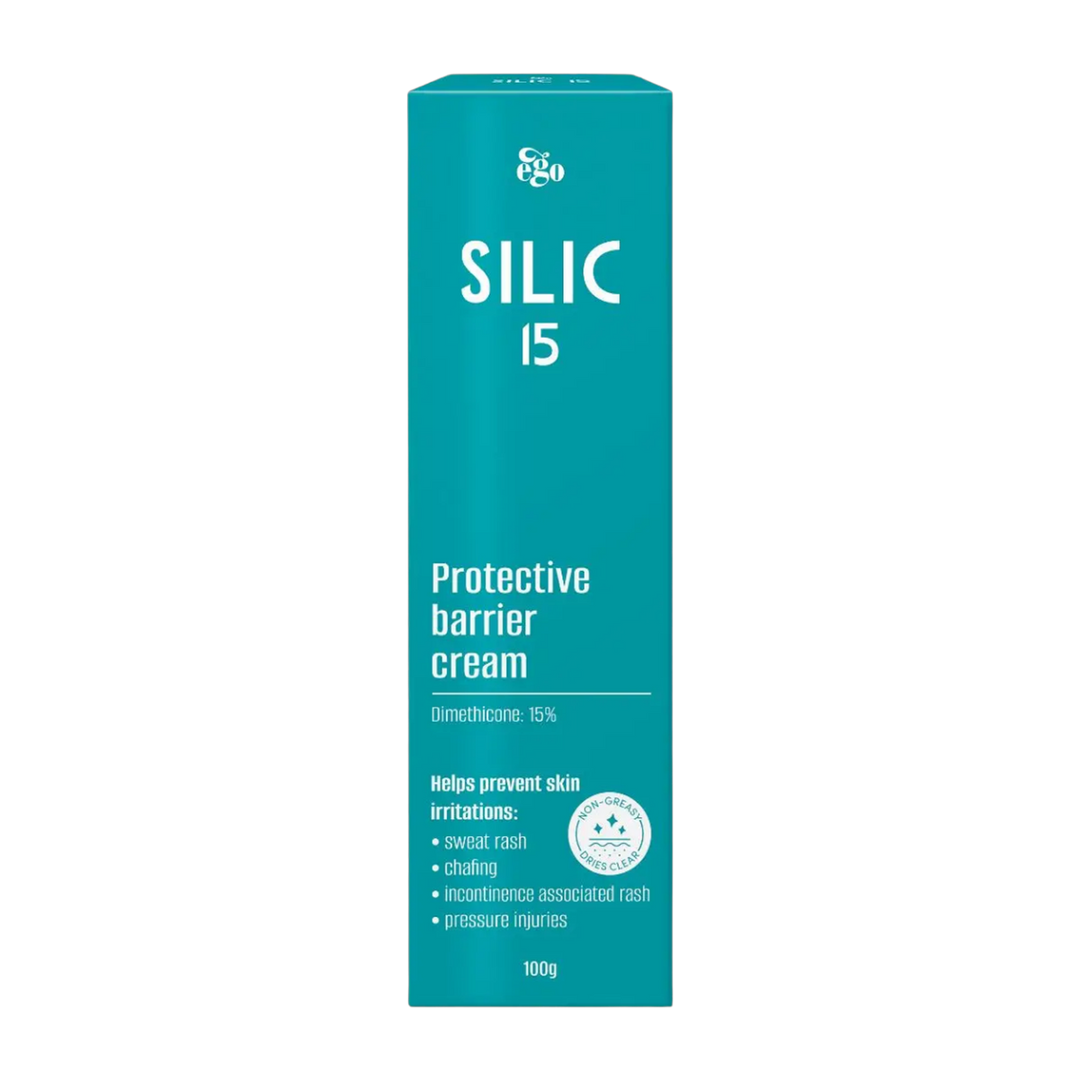 Silic 15 Cream 100g protective barrier cream by Ego, box front