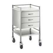 Stainless Steel Trolley Three Drawer Medical Carts & Trolleys