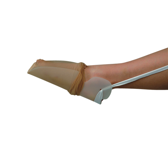 Stocking Aid - Dorking, shaped plastic gutter with long cotton tapes for putting on socks and stockings