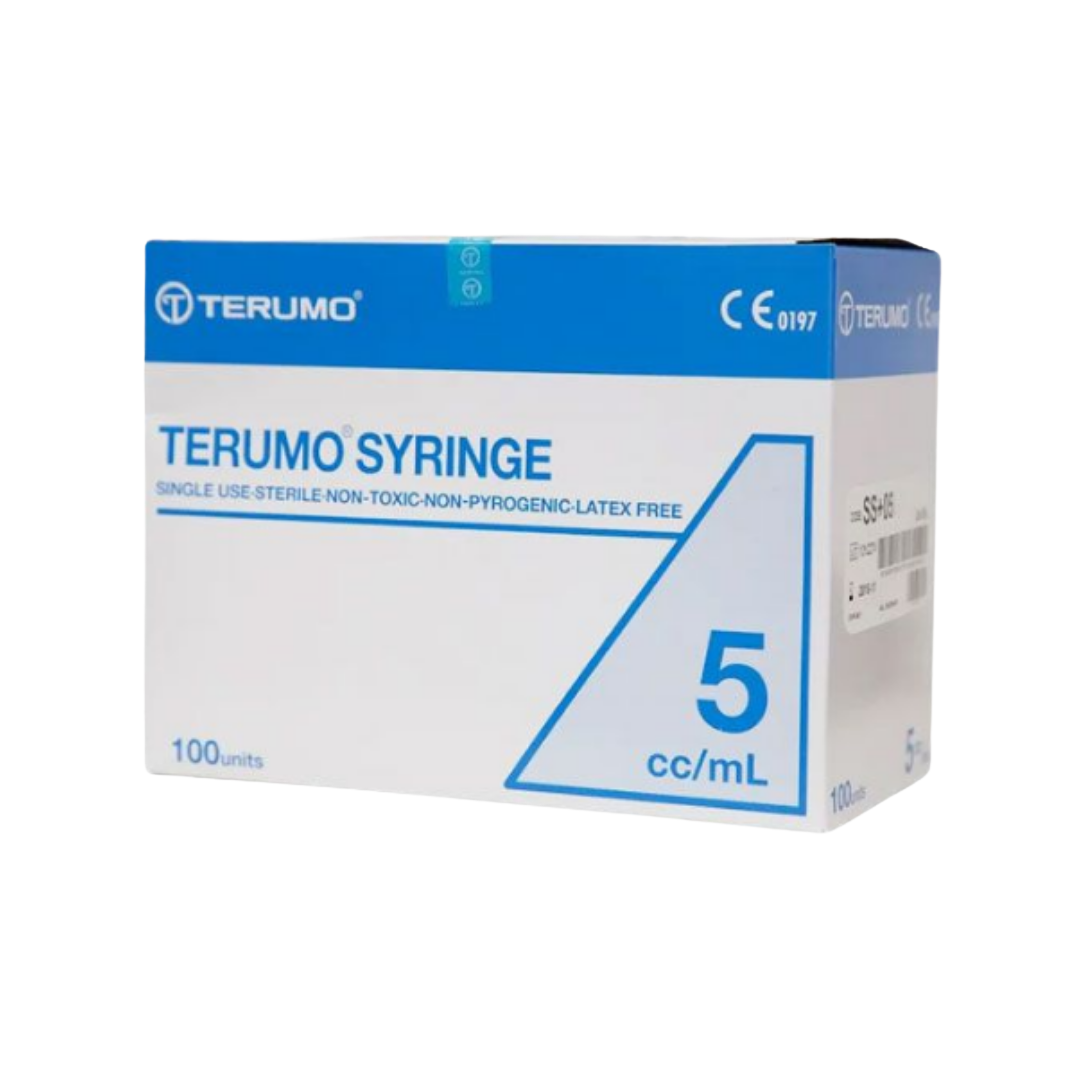 Terumo Hypodermic Syringe Luer Lock Tip Without Needle. Medical-grade, sterile syringe with Luer Lock design for secure needle attachment.