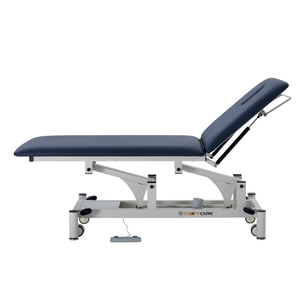 Pacific Medical Two Section Hi Low Electric Couch Navy Blue Equipment & Furniture