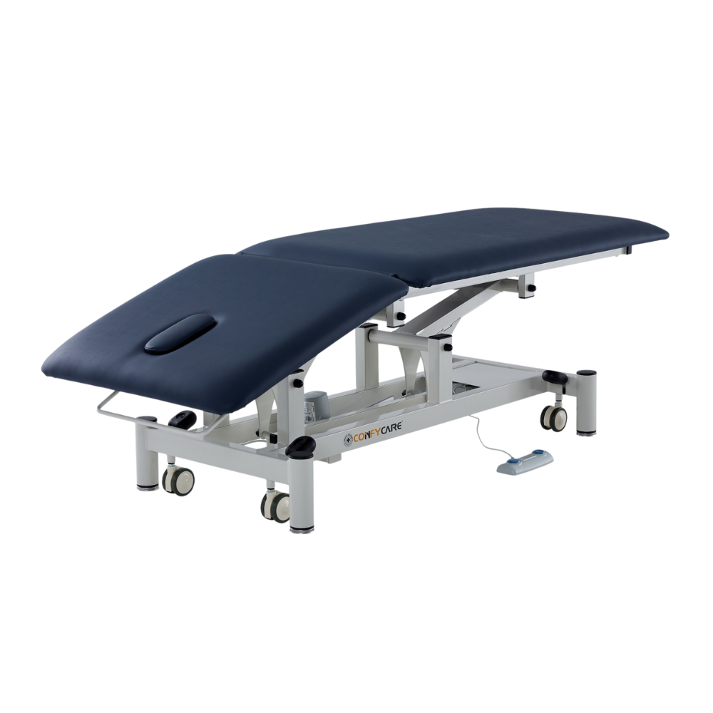 Pacific Medical Two Section Hi Low Electric Couch Navy Blue Equipment & Furniture