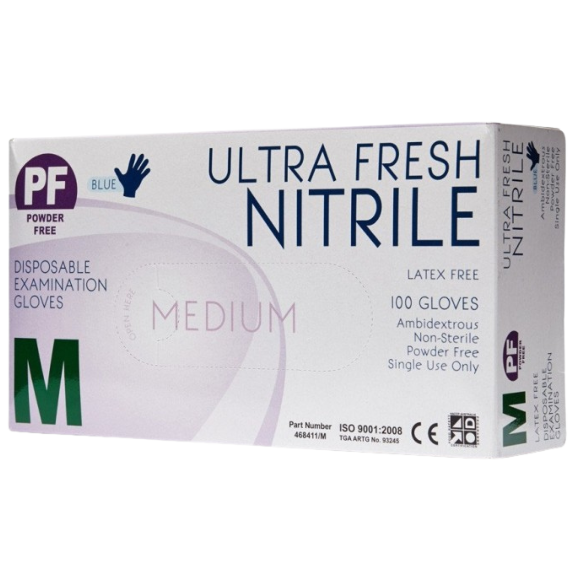 Ultra Fresh Examination Blue Nitrile Powder Free 5.5G Disposable Glove Gloves