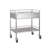 Stainless Steel Double Trolley One Drawer Full Width Medical Carts & Trolleys
