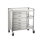 Stainless Steel Anaesthetic Trolley Six Drawer Medical Carts & Trolleys