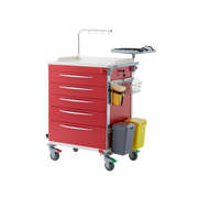 Emergency Trolley Red Each Medical Carts & Trolleys